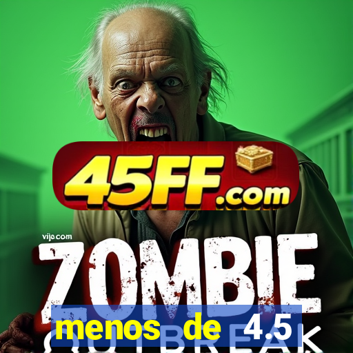 menos de 4.5 escanteios o que significa